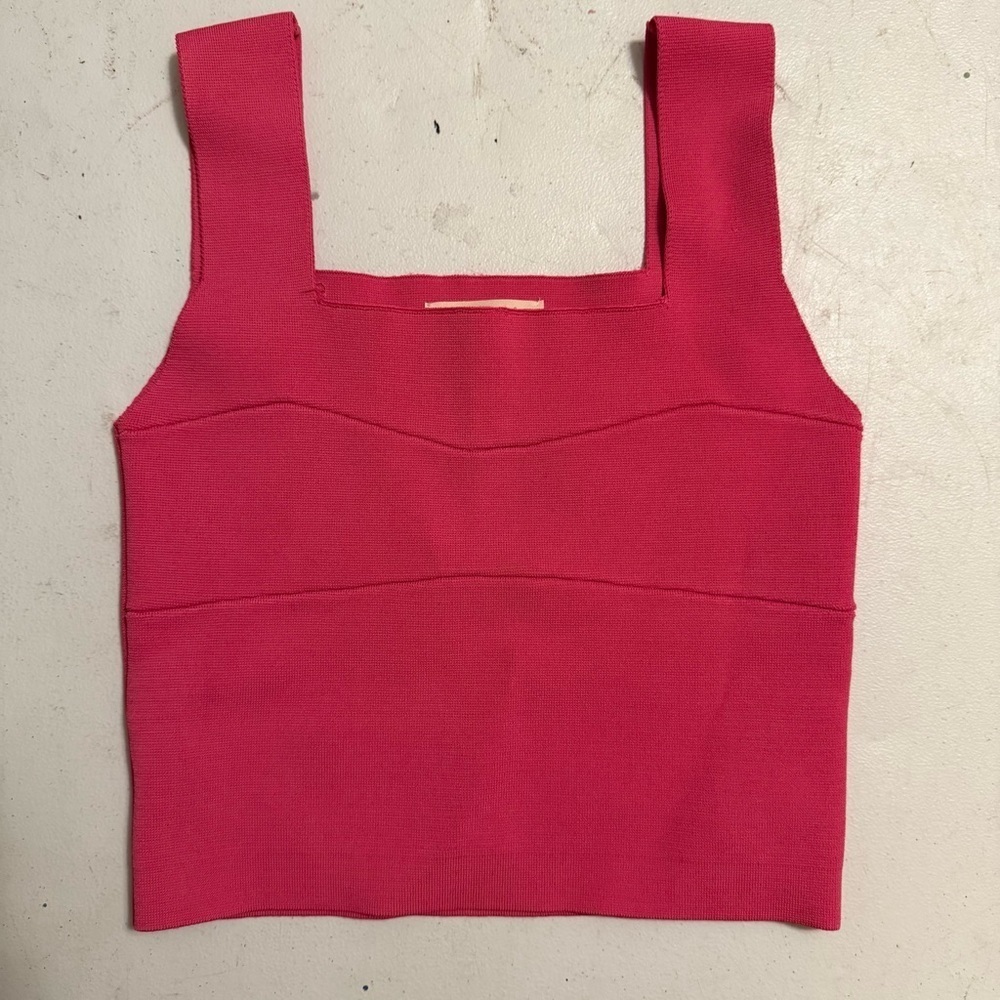 Listicle Pink Sleeveless Crop Bustier Tank Top - Picture 2 of 6